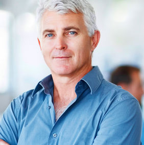 Man with Blue Polo Shirt